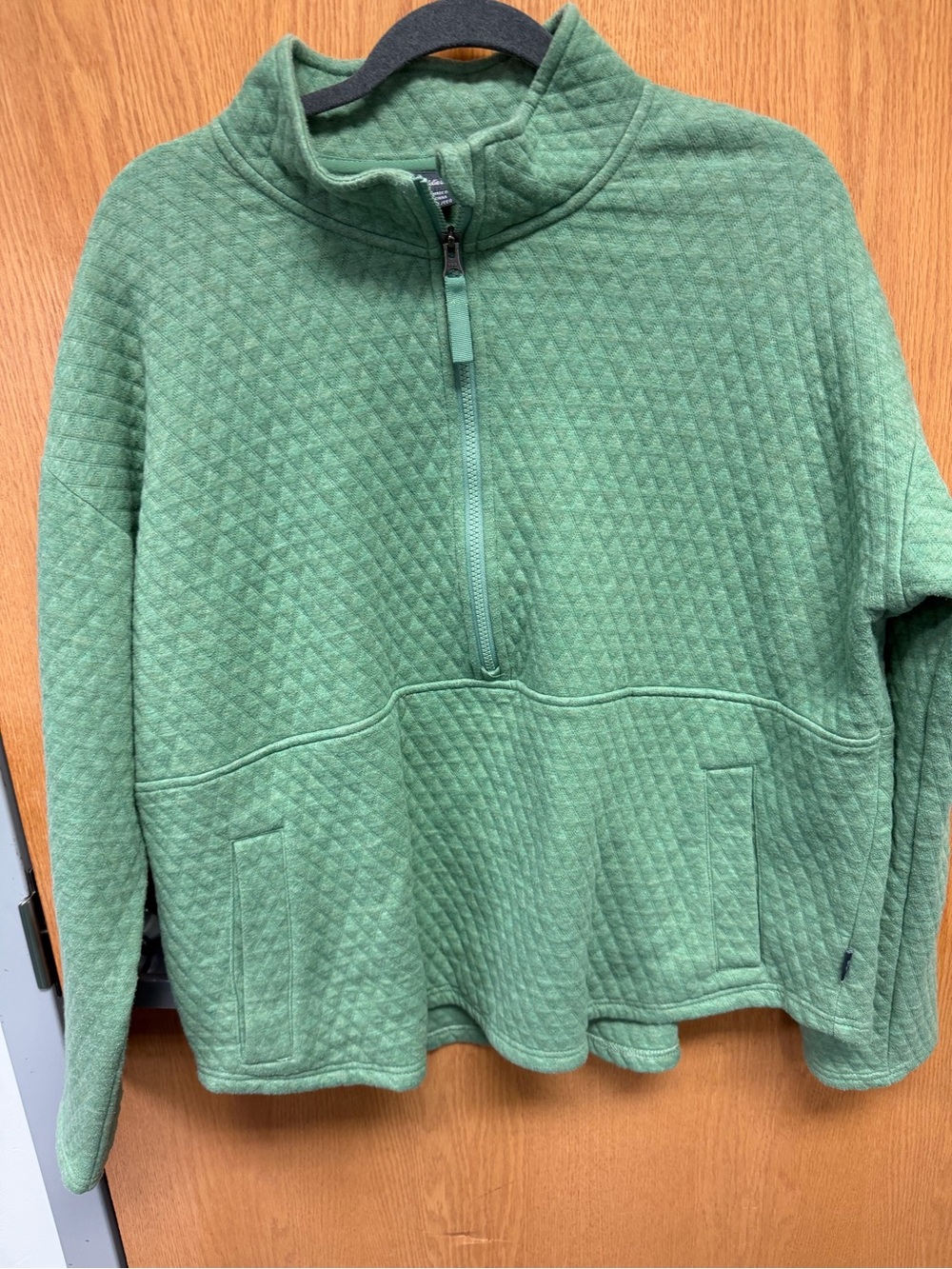 Eddie Bauer Quilted Half-Zip Pullover - Green